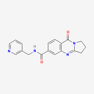 molecular formula C18H16N4O2 B5140256 9-oxo-N-(3-pyridinylmethyl)-1,2,3,9-tetrahydropyrrolo[2,1-b]quinazoline-6-carboxamide 