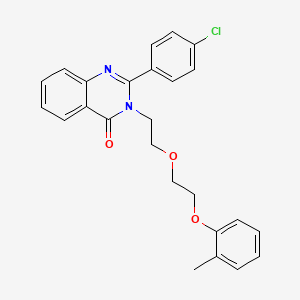 molecular formula C25H23ClN2O3 B5140258 2-(4-chlorophenyl)-3-{2-[2-(2-methylphenoxy)ethoxy]ethyl}-4(3H)-quinazolinone 
