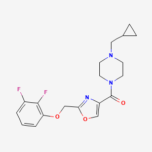 molecular formula C19H21F2N3O3 B5140269 1-(cyclopropylmethyl)-4-({2-[(2,3-difluorophenoxy)methyl]-1,3-oxazol-4-yl}carbonyl)piperazine 