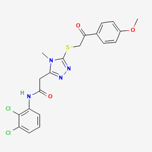 molecular formula C20H18Cl2N4O3S B5140283 N-(2,3-dichlorophenyl)-2-(5-{[2-(4-methoxyphenyl)-2-oxoethyl]thio}-4-methyl-4H-1,2,4-triazol-3-yl)acetamide 