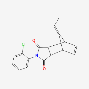 molecular formula C18H16ClNO2 B5140311 4-(2-chlorophenyl)-10-(1-methylethylidene)-4-azatricyclo[5.2.1.0~2,6~]dec-8-ene-3,5-dione 