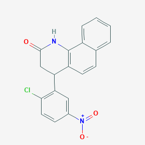 molecular formula C19H13ClN2O3 B5140319 4-(2-chloro-5-nitrophenyl)-3,4-dihydrobenzo[h]quinolin-2(1H)-one 