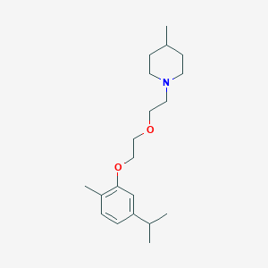 molecular formula C20H33NO2 B5140332 1-{2-[2-(5-isopropyl-2-methylphenoxy)ethoxy]ethyl}-4-methylpiperidine 