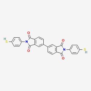 molecular formula C28H16N2O4S2 B5140336 2,2'-bis(4-mercaptophenyl)-1H,1'H-5,5'-biisoindole-1,1',3,3'(2H,2'H)-tetrone 