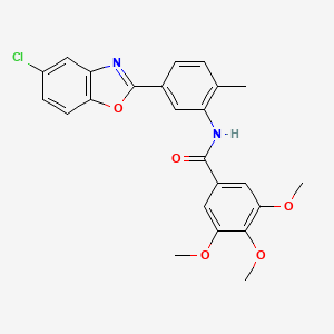 molecular formula C24H21ClN2O5 B5140347 N-[5-(5-chloro-1,3-benzoxazol-2-yl)-2-methylphenyl]-3,4,5-trimethoxybenzamide 