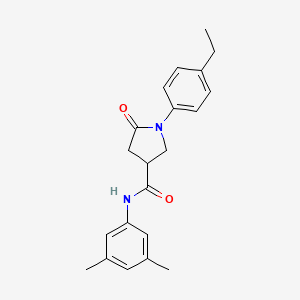 molecular formula C21H24N2O2 B5140386 N-(3,5-dimethylphenyl)-1-(4-ethylphenyl)-5-oxo-3-pyrrolidinecarboxamide 