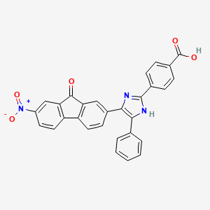 molecular formula C29H17N3O5 B5140415 4-[4-(7-nitro-9-oxo-9H-fluoren-2-yl)-5-phenyl-1H-imidazol-2-yl]benzoic acid 