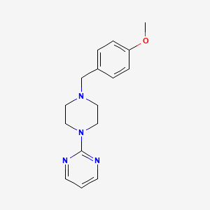 molecular formula C16H20N4O B5140426 2-[4-(4-methoxybenzyl)-1-piperazinyl]pyrimidine 