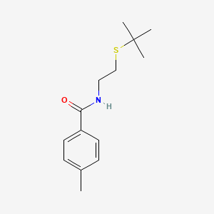molecular formula C14H21NOS B5140450 N-[2-(tert-butylthio)ethyl]-4-methylbenzamide 