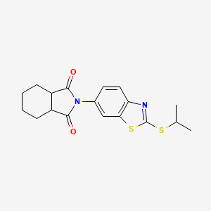 molecular formula C18H20N2O2S2 B5140458 2-[2-(isopropylthio)-1,3-benzothiazol-6-yl]hexahydro-1H-isoindole-1,3(2H)-dione 