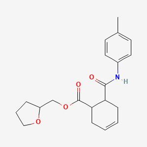 molecular formula C20H25NO4 B5140463 tetrahydro-2-furanylmethyl 6-{[(4-methylphenyl)amino]carbonyl}-3-cyclohexene-1-carboxylate 