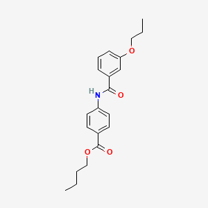 molecular formula C21H25NO4 B5140464 butyl 4-[(3-propoxybenzoyl)amino]benzoate 
