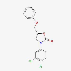molecular formula C16H13Cl2NO3 B5140471 3-(3,4-dichlorophenyl)-5-(phenoxymethyl)-1,3-oxazolidin-2-one 