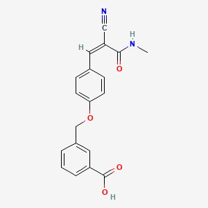 molecular formula C19H16N2O4 B5140477 3-({4-[2-cyano-3-(methylamino)-3-oxo-1-propen-1-yl]phenoxy}methyl)benzoic acid 