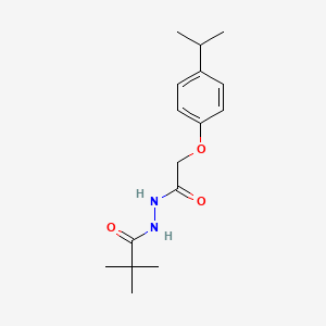 molecular formula C16H24N2O3 B5140483 N'-[(4-isopropylphenoxy)acetyl]-2,2-dimethylpropanohydrazide 