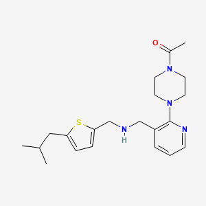molecular formula C21H30N4OS B5140488 1-[2-(4-acetyl-1-piperazinyl)-3-pyridinyl]-N-[(5-isobutyl-2-thienyl)methyl]methanamine 