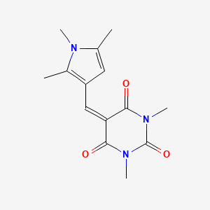 molecular formula C14H17N3O3 B5140512 1,3-dimethyl-5-[(1,2,5-trimethyl-1H-pyrrol-3-yl)methylene]-2,4,6(1H,3H,5H)-pyrimidinetrione 