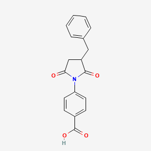 molecular formula C18H15NO4 B5140514 4-(3-benzyl-2,5-dioxo-1-pyrrolidinyl)benzoic acid CAS No. 6252-89-7