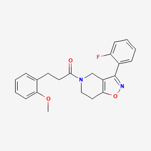 molecular formula C22H21FN2O3 B5140520 3-(2-fluorophenyl)-5-[3-(2-methoxyphenyl)propanoyl]-4,5,6,7-tetrahydroisoxazolo[4,5-c]pyridine 