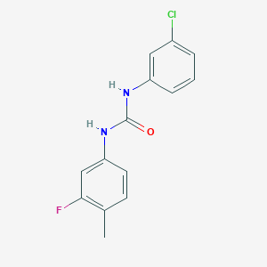 N-(3-chlorophenyl)-N'-(3-fluoro-4-methylphenyl)urea