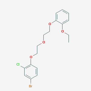molecular formula C18H20BrClO4 B5140538 4-bromo-2-chloro-1-{2-[2-(2-ethoxyphenoxy)ethoxy]ethoxy}benzene 
