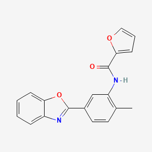 molecular formula C19H14N2O3 B5140539 N-[5-(1,3-benzoxazol-2-yl)-2-methylphenyl]-2-furamide 