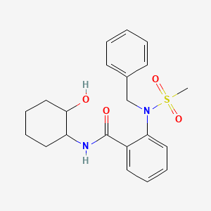molecular formula C21H26N2O4S B5140555 2-[benzyl(methylsulfonyl)amino]-N-(2-hydroxycyclohexyl)benzamide 