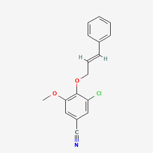 molecular formula C17H14ClNO2 B5140558 3-chloro-5-methoxy-4-[(3-phenyl-2-propen-1-yl)oxy]benzonitrile 
