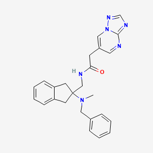 molecular formula C25H26N6O B5140560 N-({2-[benzyl(methyl)amino]-2,3-dihydro-1H-inden-2-yl}methyl)-2-[1,2,4]triazolo[1,5-a]pyrimidin-6-ylacetamide 