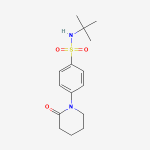molecular formula C15H22N2O3S B5140566 N-(tert-butyl)-4-(2-oxo-1-piperidinyl)benzenesulfonamide 