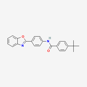 molecular formula C24H22N2O2 B5140570 N-[4-(1,3-benzoxazol-2-yl)phenyl]-4-tert-butylbenzamide 