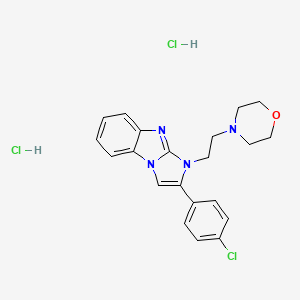 molecular formula C21H23Cl3N4O B5140571 2-(4-chlorophenyl)-1-[2-(4-morpholinyl)ethyl]-1H-imidazo[1,2-a]benzimidazole dihydrochloride 