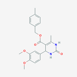 molecular formula C22H24N2O5 B5140581 4-methylbenzyl 4-(3,4-dimethoxyphenyl)-6-methyl-2-oxo-1,2,3,4-tetrahydro-5-pyrimidinecarboxylate 