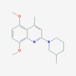 molecular formula C18H24N2O2 B5140604 5,8-dimethoxy-4-methyl-2-(3-methyl-1-piperidinyl)quinoline 