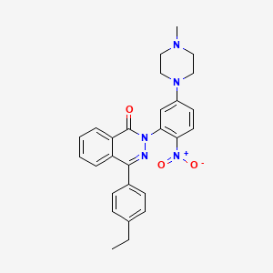 molecular formula C27H27N5O3 B5140609 4-(4-ethylphenyl)-2-[5-(4-methyl-1-piperazinyl)-2-nitrophenyl]-1(2H)-phthalazinone 