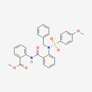 molecular formula C29H26N2O6S B5140626 methyl 2-[(2-{benzyl[(4-methoxyphenyl)sulfonyl]amino}benzoyl)amino]benzoate 
