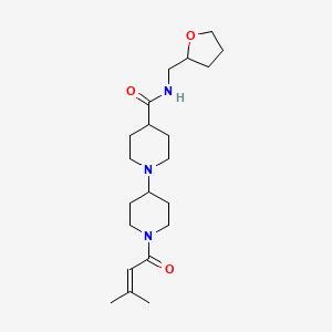 molecular formula C21H35N3O3 B5140651 1'-(3-methyl-2-butenoyl)-N-(tetrahydro-2-furanylmethyl)-1,4'-bipiperidine-4-carboxamide 