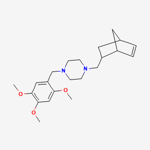 molecular formula C22H32N2O3 B5140661 1-(bicyclo[2.2.1]hept-5-en-2-ylmethyl)-4-(2,4,5-trimethoxybenzyl)piperazine 