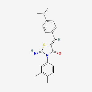molecular formula C21H22N2OS B5140671 3-(3,4-dimethylphenyl)-2-imino-5-(4-isopropylbenzylidene)-1,3-thiazolidin-4-one 