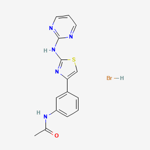 molecular formula C15H14BrN5OS B5140702 N-{3-[2-(2-pyrimidinylamino)-1,3-thiazol-4-yl]phenyl}acetamide hydrobromide 