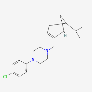 molecular formula C20H27ClN2 B5140719 1-(4-chlorophenyl)-4-[(6,6-dimethylbicyclo[3.1.1]hept-2-en-2-yl)methyl]piperazine 