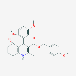 molecular formula C27H29NO6 B5140724 4-methoxybenzyl 4-(2,5-dimethoxyphenyl)-2-methyl-5-oxo-1,4,5,6,7,8-hexahydro-3-quinolinecarboxylate 