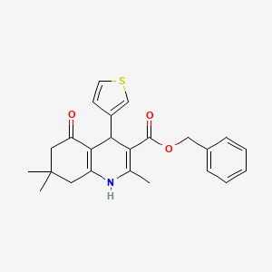 molecular formula C24H25NO3S B5140729 benzyl 2,7,7-trimethyl-5-oxo-4-(3-thienyl)-1,4,5,6,7,8-hexahydro-3-quinolinecarboxylate 