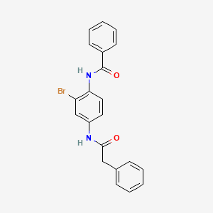 molecular formula C21H17BrN2O2 B5140740 N-{2-bromo-4-[(phenylacetyl)amino]phenyl}benzamide 