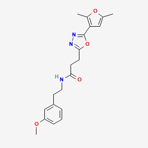 molecular formula C20H23N3O4 B5140746 3-[5-(2,5-dimethyl-3-furyl)-1,3,4-oxadiazol-2-yl]-N-[2-(3-methoxyphenyl)ethyl]propanamide 