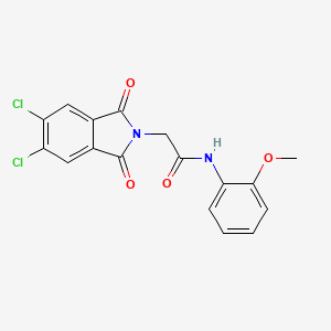 molecular formula C17H12Cl2N2O4 B5140756 2-(5,6-dichloro-1,3-dioxo-1,3-dihydro-2H-isoindol-2-yl)-N-(2-methoxyphenyl)acetamide 