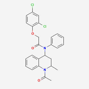 molecular formula C26H24Cl2N2O3 B5140784 N-(1-acetyl-2-methyl-1,2,3,4-tetrahydro-4-quinolinyl)-2-(2,4-dichlorophenoxy)-N-phenylacetamide 