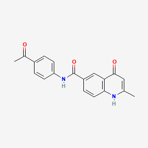 molecular formula C19H16N2O3 B5140788 N-(4-acetylphenyl)-4-hydroxy-2-methyl-6-quinolinecarboxamide 