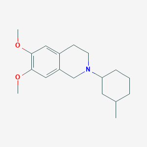 molecular formula C18H27NO2 B5140800 6,7-dimethoxy-2-(3-methylcyclohexyl)-1,2,3,4-tetrahydroisoquinoline 