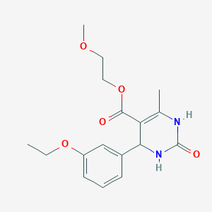 molecular formula C17H22N2O5 B5140807 2-methoxyethyl 4-(3-ethoxyphenyl)-6-methyl-2-oxo-1,2,3,4-tetrahydro-5-pyrimidinecarboxylate 